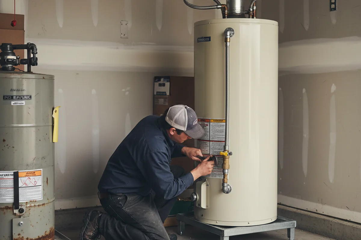 Water heater and shutoff valve replacement in Twin Lakes